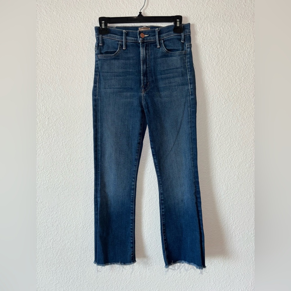 MOTHER Women's Dark Blue Straight-Leg Jeans